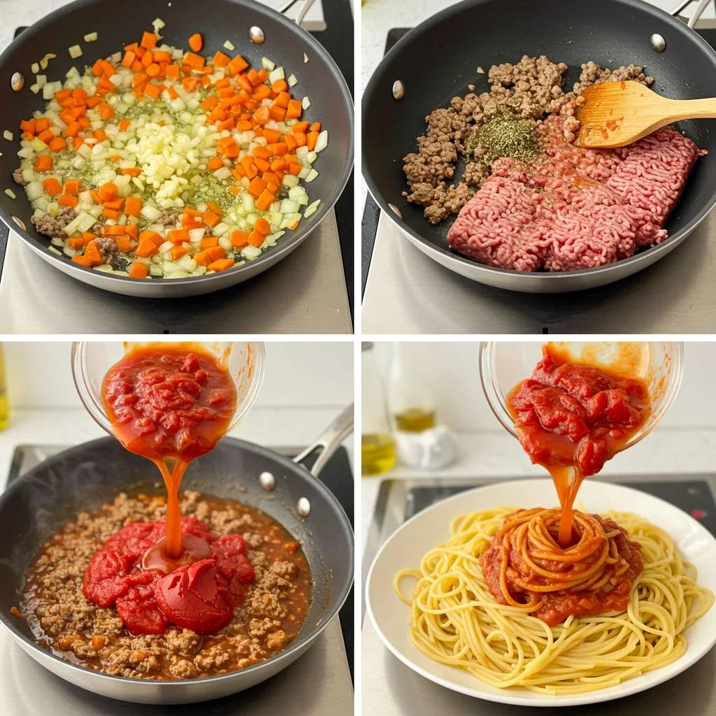 Spaghetti Meat Sauce steps