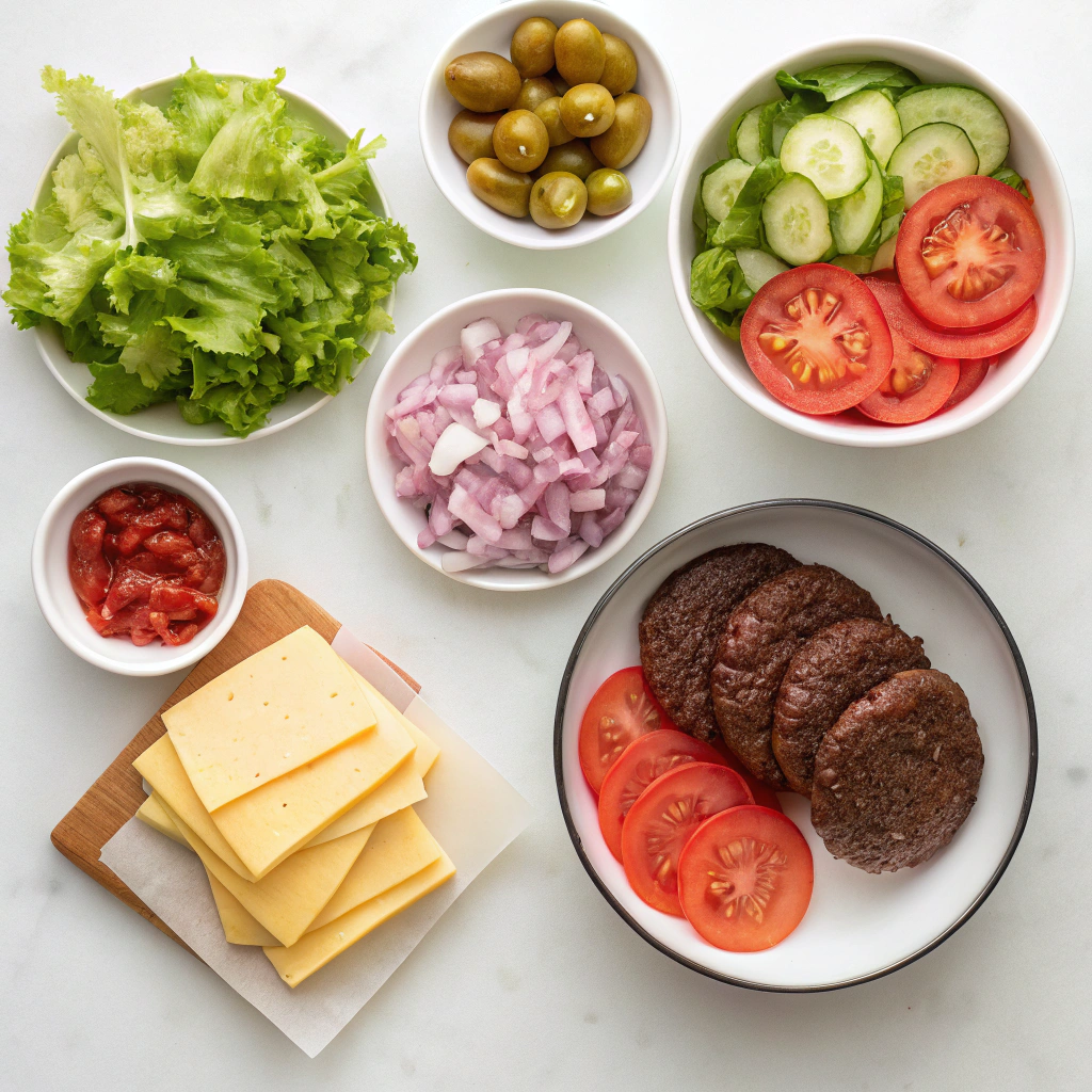 Burger Bowl Ingredients