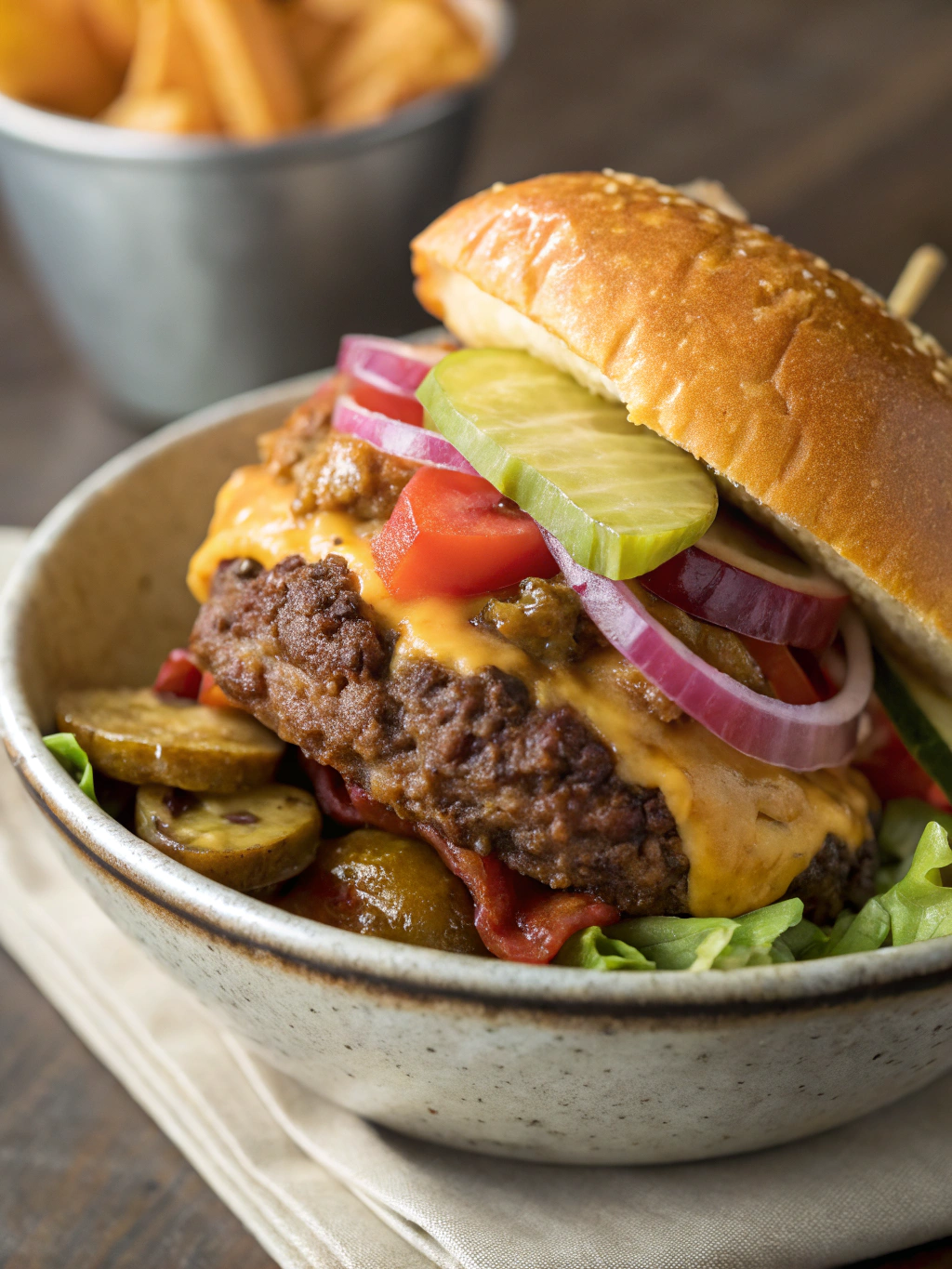 hamburger bowls