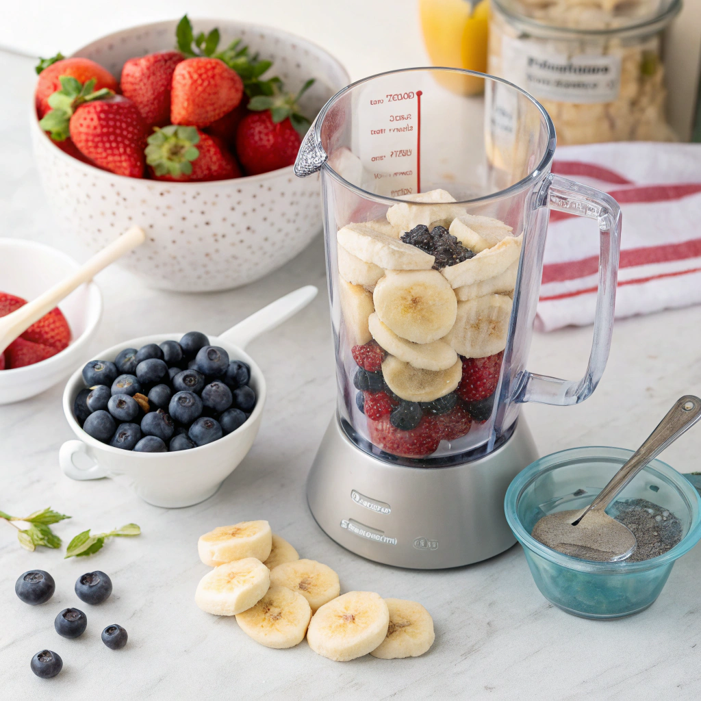 how to make a smoothie with frozen fruit ingredients