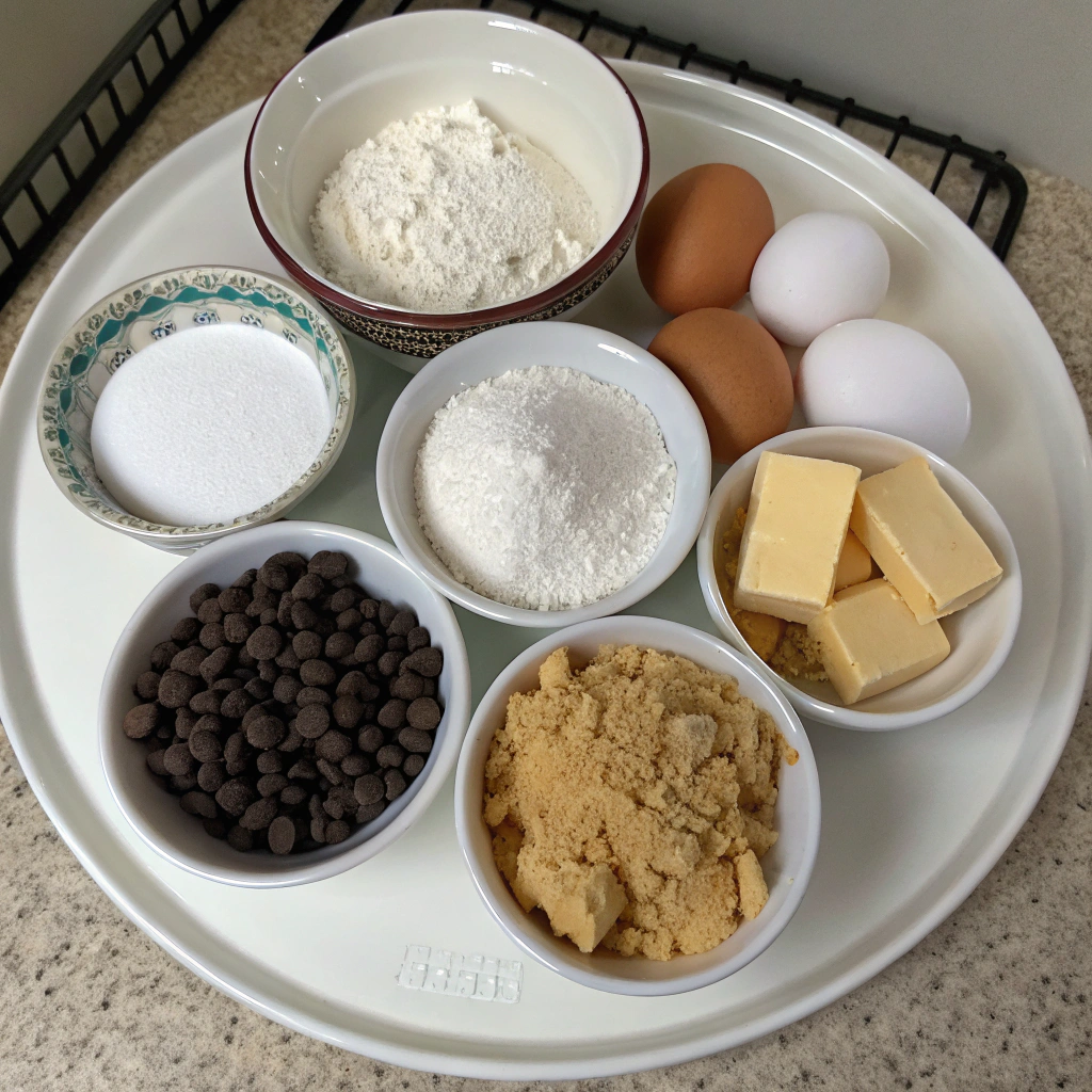 easy chocolate chip cookies ingredients