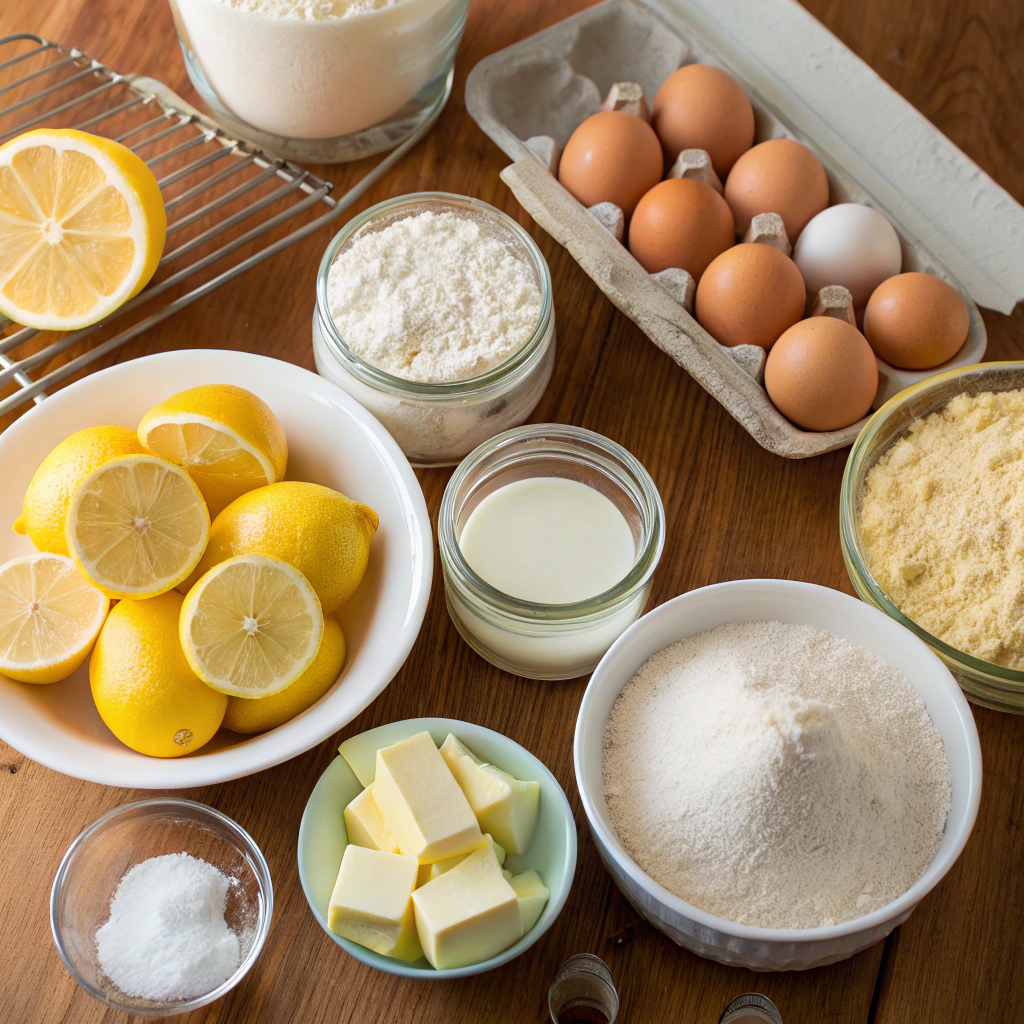 Lemon cookies recipe ingredients