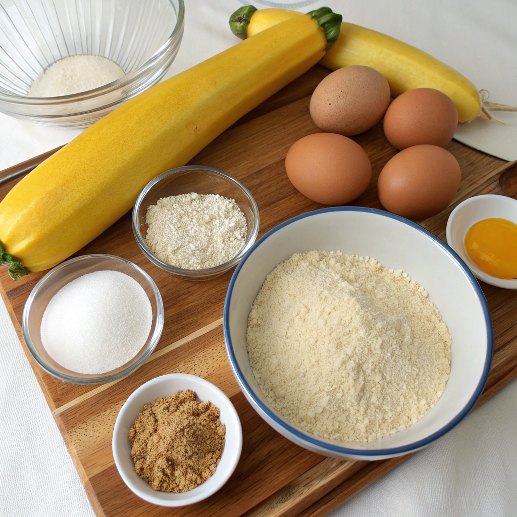 Ingredients for fried squash recipe