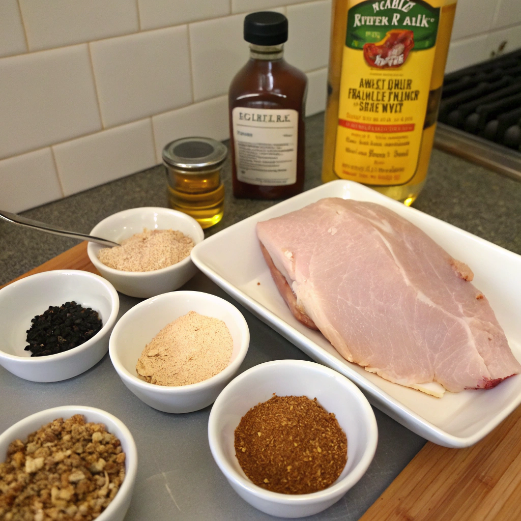 Ingredients for smoked turkey breast recipe